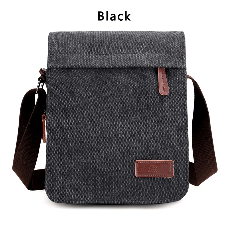 Newest Flap Quality Men Crossbody Bag Pack Hidden Zipper Shoulder Male Handbag Canvas Messenger Bags Student School Travel