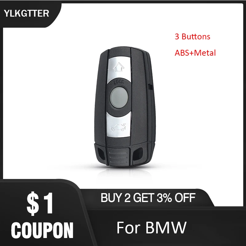 YLKGTTER умный чехол для ключей 2 кнопки подходит BMW 1 3 5 6 серии E90 E91 E92 E60 E70 E71