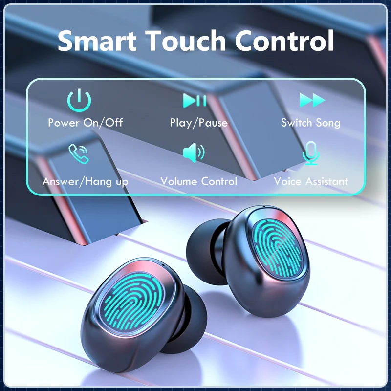 TWS Bluetooth 5 1 Earphones With Charging Box Wireless Headphone 9D Stereo Sports Waterproof Earbuds Headsets With Microphone