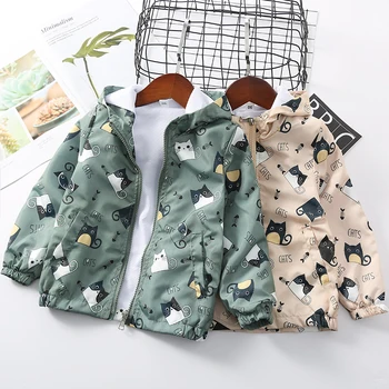 

BBD Kids Coat Spring Autumn Boys Hooded Cartoon Oxford Fashion Jacket Active Streetwear Infants 2 3 4 5 6 Years Delicate Clothes