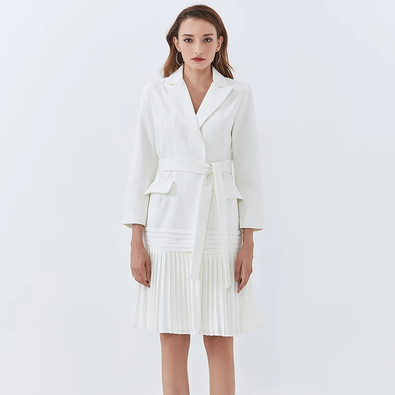 TWOTWINSTYLE Casual Patchwork Ruched Jacket For