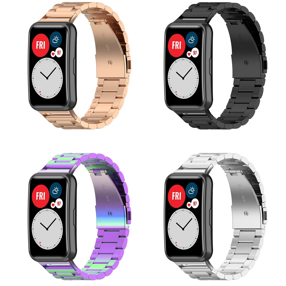

Stainless Steel Straps For Huawei Watch Fit 2020 Smart Wristband Metal Bracelets For Huawei Watch Fit Band Accessories Correa