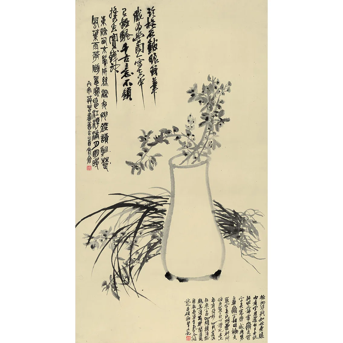 

Chinese-style Traditional Chinese Painting Masters Calligraphy And Painting Living Room Entrance Library Central Scroll Customiz