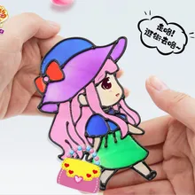 Отверстие-гель картина kao hua детей DIY Детский сад образовательная картина стеклянная Картина Пигмент набор игрушек для девочек