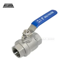 MEGAIRON 3/" NPT Женский 304 нержавеющая сталь 2 шт полный порт шаровой клапан Винил ручка