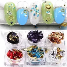 6Jars/Set Aluminum Double-sided Nail Art Foils Irregular Foils Sticker Paper 3d Glitter Flakes UV Gel Polish Nail Foil Flakes P# 6Jars/Set Aluminum Double-sided Nail Art Foils Irregular Foils Sticker Paper 3d Glitter Flakes UV Gel Polish Nail Foil Flakes P#