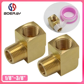 

2pcs 1/8" 1/4" 3/8" 1/2" Hose Pipe Fitting 90 Degree Brass Street Elbow with NPT Thread (Model 3400)
