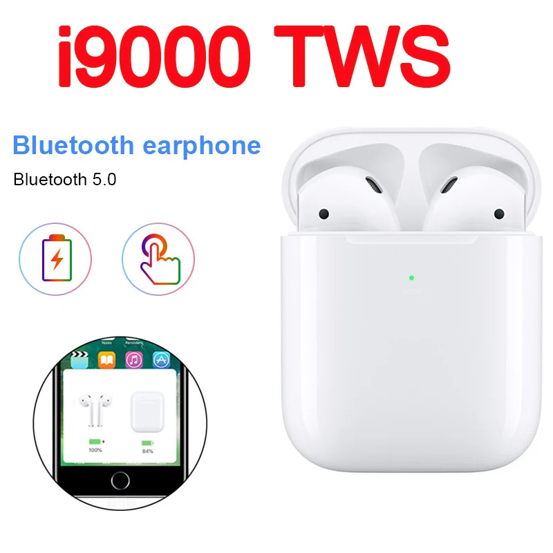 

i9000 TWS Original 1:1 Wireless Charging Sport Wireless Bluetooth Earphones Earbuds PK i12 i30 i100 i200 i1000 i5000 i10000 tws