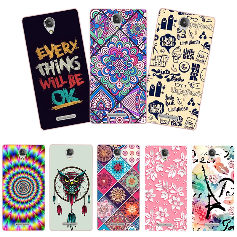 Чехол с рисунком для Alcatel One Touch Pop 4 Plus 5056 5056D задняя крышка цветочным принтом