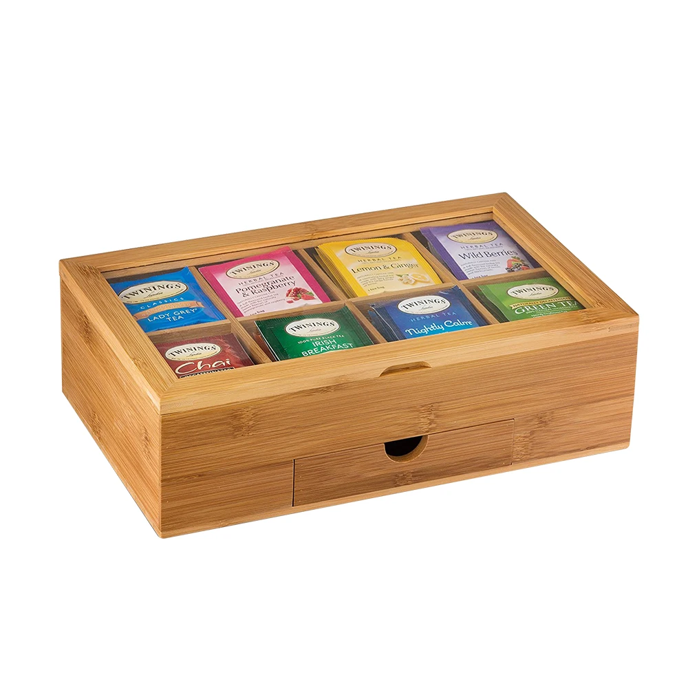 Бамбуковая система, чайный мешок, органайзер для ювелирных изделий, коробка для хранения 5/8 отсеков, чайный ящик, органайзер, деревянный пакет сахара, контейнер