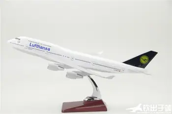 

1:144 Aircraft Model Boeing 747-400 German Lufthansa Airlines Diecast B747 Lufthansa Airplane Model Gift Decoration Resin 47cm