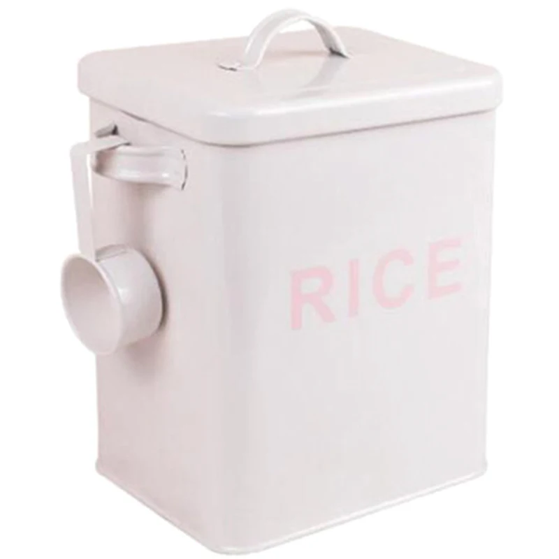 Big deal White Pet Food Storage Barrels Iron Sheet Material 4-5L Capacity Sealed Jars Pest Control and Moldproof Dog Cat | Дом и сад
