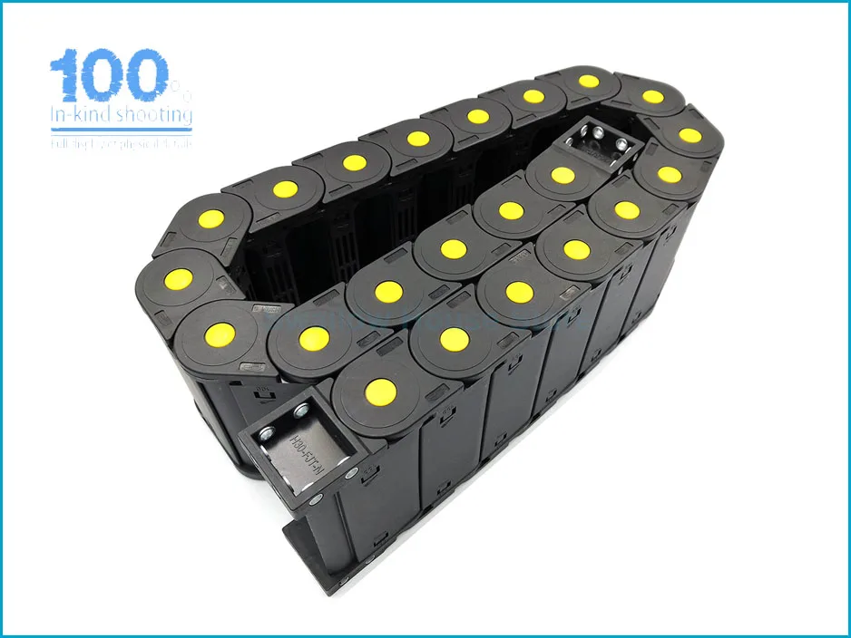 JFLO 30x100mm 1 Meter Towline Transmission Nylon Drag Chain Wire Carrier Cable Semi-enclosed Interior Opening Free Shipping