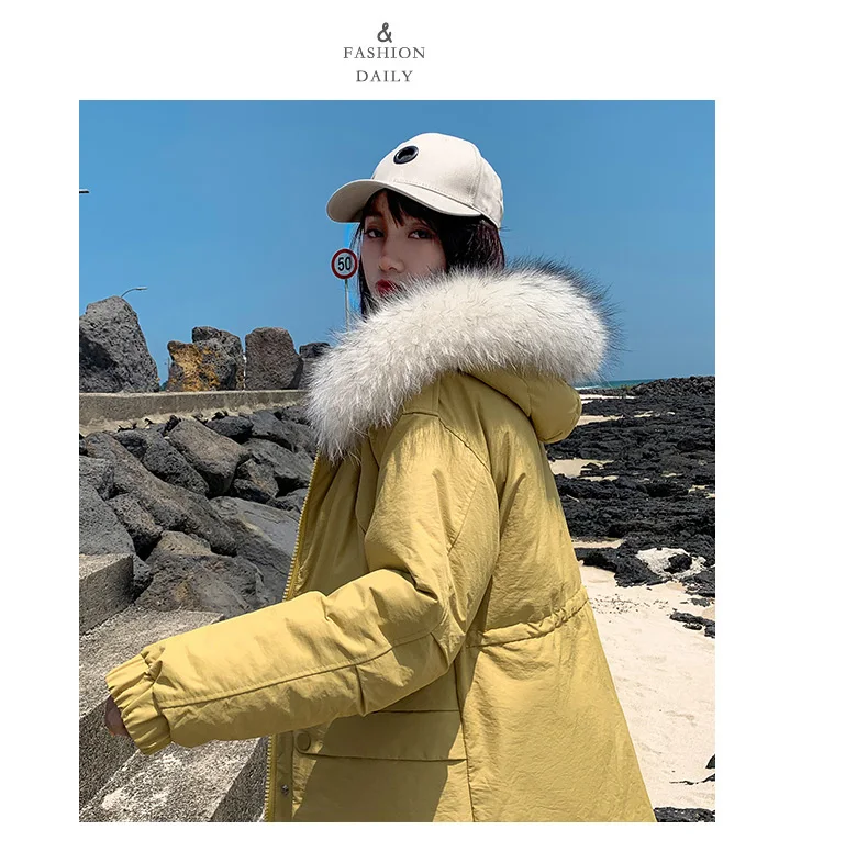 New Long Winter Jacket Women Parka Down Cotton Coat Padded Jacket Korean Parkas Warm Jackets Coats Overcoat 8917 KJ2958