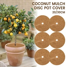 

6Pcs Coconut Mulch Cover Mulch Disc Plant Cover Coconut Mat For Gardening Mulch Discs Frost Protect Cold Winter Cover Pad