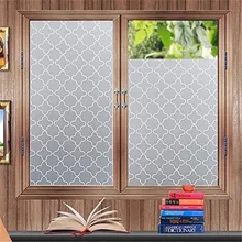 

LUCKYYJ Privacy Window Film,Non Adhesive Self Static Clings Window Sticker,Glass Door Cover Privacy Film Anti-UV for Home Office