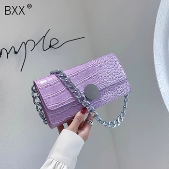 

[BXX] Stone Pattern Solid Color PU Leather Small Bags For Women 2020 Summer Chain Crossbody Shoulder Bags Travel Handbags HM829