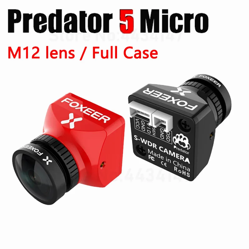 Камера Foxeer Predator Micro V5 16:9/4:3 PAL/NTSC переключаемая M12 объектив 1 7 мм задержка 4 мс камера