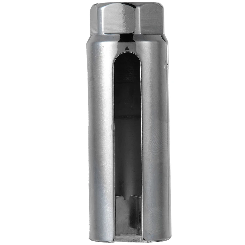 Universal 1pc 22mm 7/8'' Chrome Lambda O2 Oxygen Sensor Socket Removal Tool Side Wire Cutout 1/2'' Drive