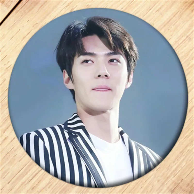 Kpop EXO SEHUN брошь на булавке Значки для одежды украшение для рюкзака девушки ювелирные изделия подарок B165 - Окраска металла: 2