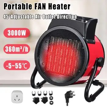 

Portable Automatic Warmer Industrial 3000W portable home space air heater electric heater Air Conditioning Fan 220V Adjustable