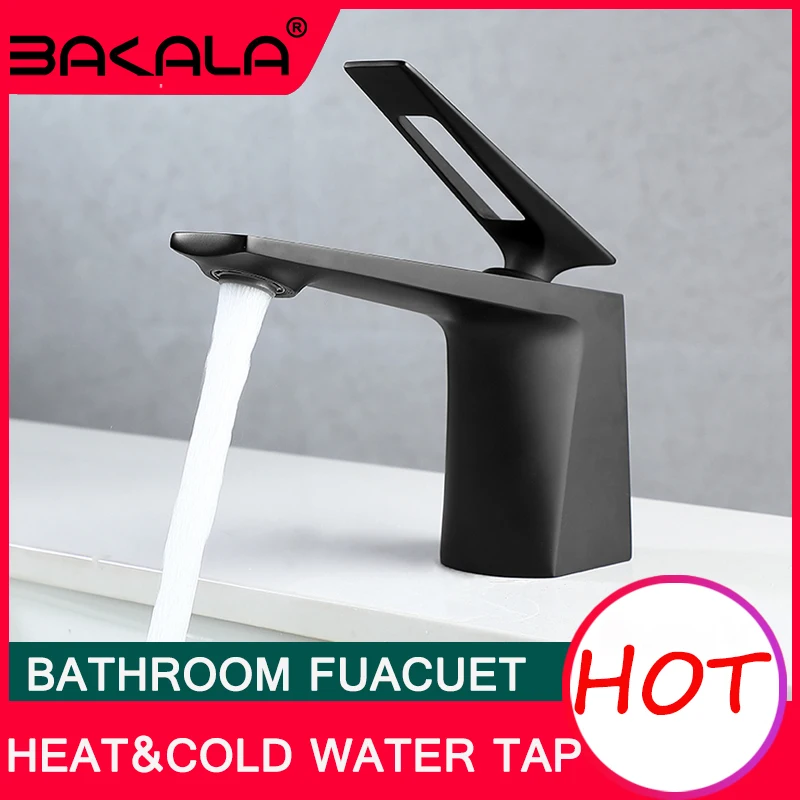 BAKALA Basin faucets basin mixer taps bathroom faucet deck mounted water sink mixer faucet bathroom waterfall faucet