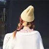 New Solid Wool Beanie Knitted Warm Soft Trendy Winter Hats Simple Korean Style Women Wool Casual Caps Elegant All-match Beanie ► Photo 3/6