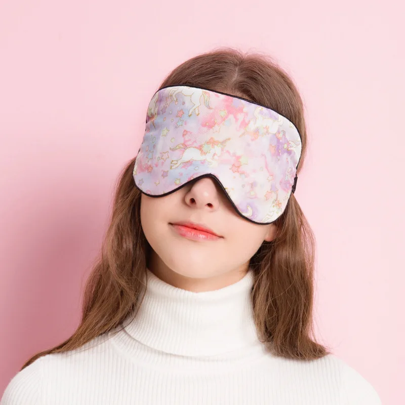 

Origional Design INS Unicorn Real Silk USB Heating Sleep Shading Breathable Hot Compress Eyeshade, Earplugs Adjustable