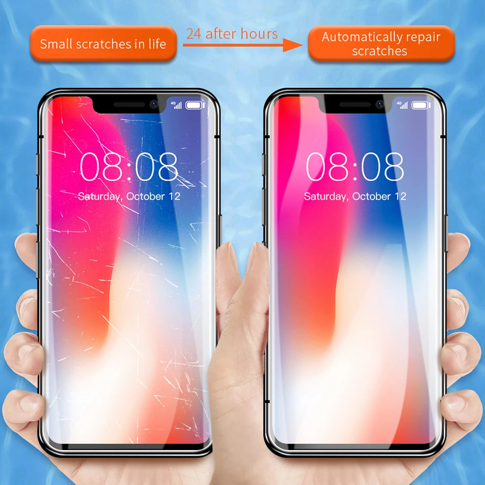 100D Защитная Гидрогелевая пленка для iPhone 11 Pro Max XR X XS 6 6s 7 8 Plus мягкая защитная экрана