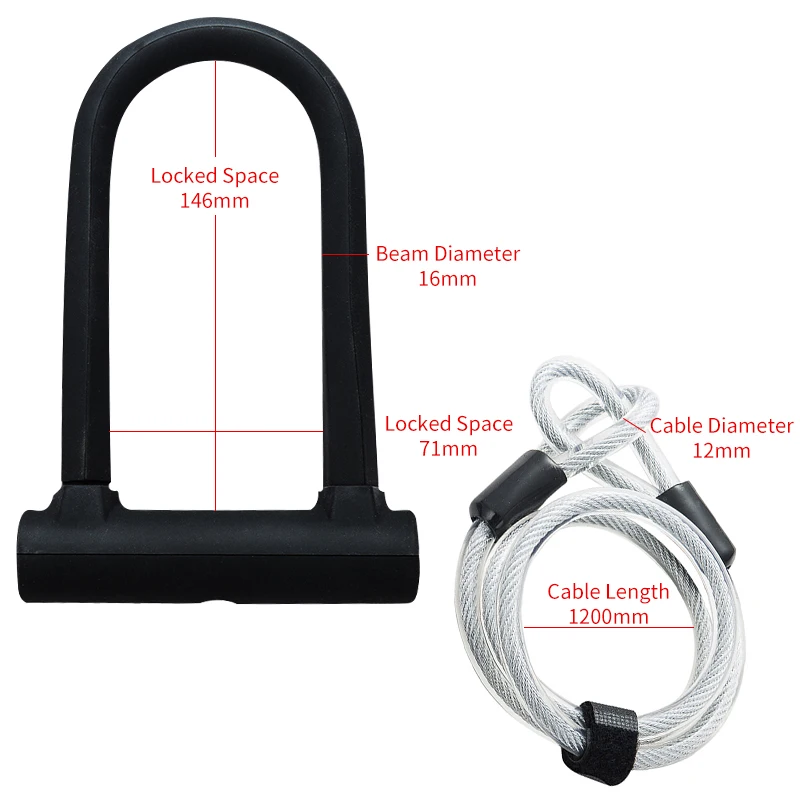 West Biking Bicycle U Lock Anti-theft 