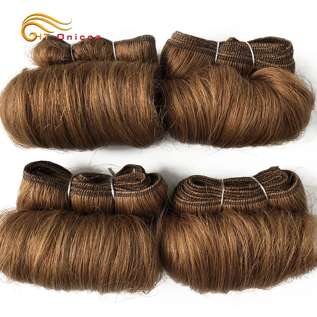 Brazilian Curly Hair Weave Bundles 100% Human Hair 4 Bundles Afro 1B 30 Burgundy Bundles Hair Extension 5 5 6 7 Inches Remy Hair #30