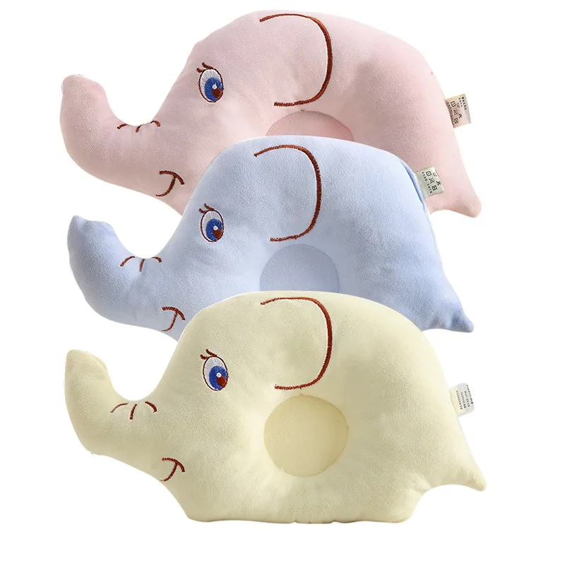Форменная подушка для маленьких мальчиков и девочек с плоской головкой, поддерживающая Подушка для сна, предотвращающая укладку слона