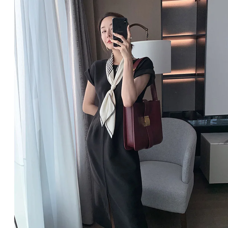 New Summer Women Solid Color Elegant Vestidos White Party Bodycon Work Office Lady Female Slim Dress