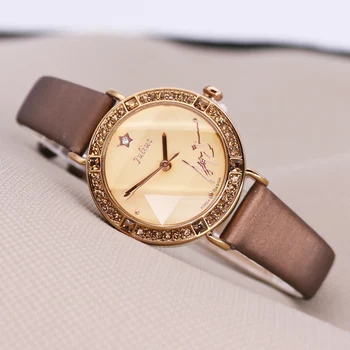 

BLING STAR CUT GLASS LADY WOMEN'S WATCH JAPAN QUARTZ HOURS FINE FASHION BRACELET REAL LEATHER GIRL'S BIRTHDAY GIFT JULIUS NO BOX