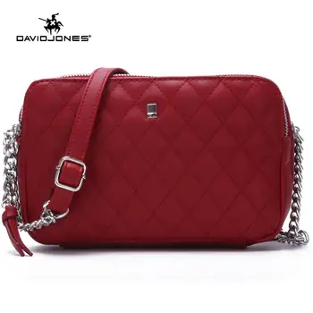 

DAVID JONES women handbag faux leather female crossbody bags small lady chain shoulder bag girl messenger bag drop shipping