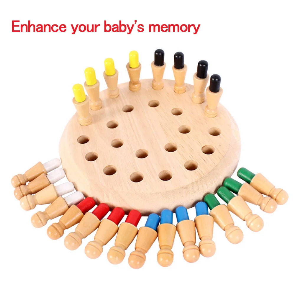 

Kids party game Wooden Memory Match Stick Chess Game Fun Block Board Game Educational Color Cognitive Ability Toy for Children