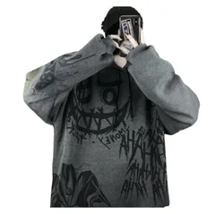 Fernan goth sweatshirts mulheres grunge japão estilo anime hip hop hoodie oversized punk feminino topos de manga longa gótico alt roupas