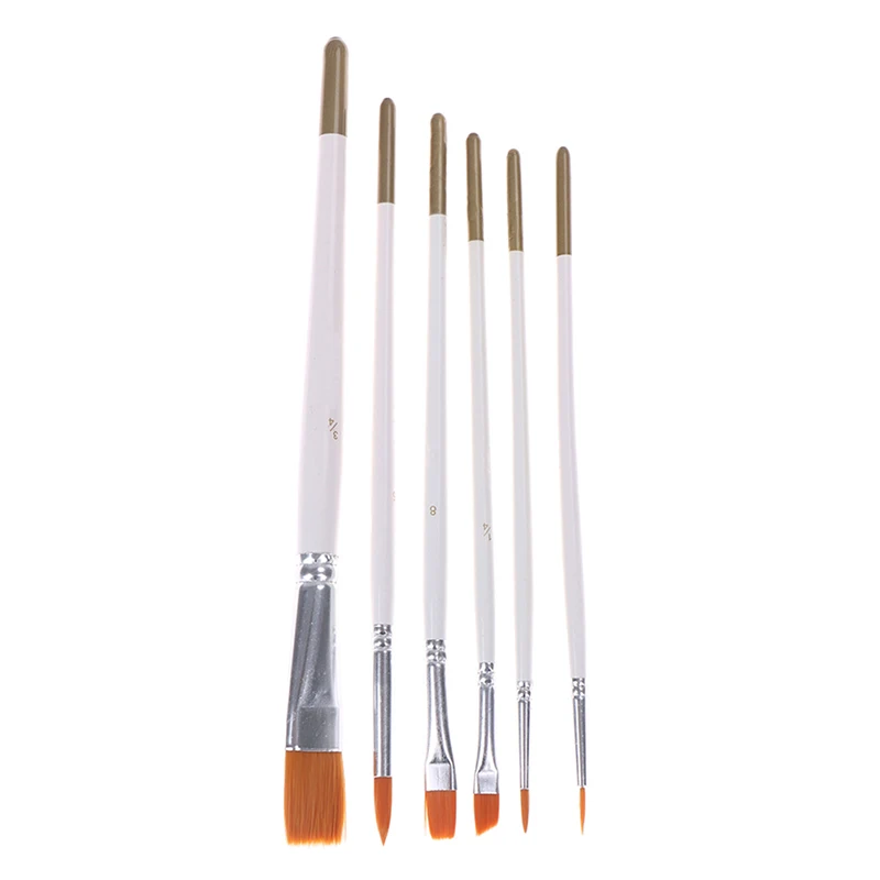

6Pcs/Set Nylon Brush Painting Pen Hand-painted Drawing Art Paint Brush Hook Line Pen Art Supplies