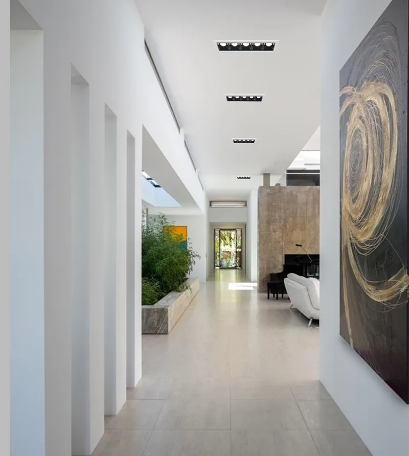 Dimmable Ceiling lamp LED down light 10W20W30W 40W line light strip creative linear strip living room corridor light recessed downlight