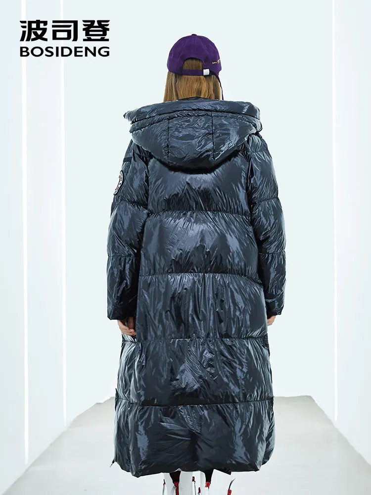 Beste BOSIDENG bladerdeeg collection vrouwen diepe winter dikker ganzendons jas X Lange down parka gecoat stof waterdicht B80141118