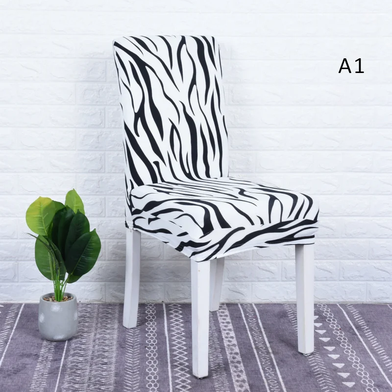 

Printed Chair Covers Dinning Room Kitchen Banquet Chair Covers Stretch Gray For Party Slipcover Table Elastic Chair Seat Cover