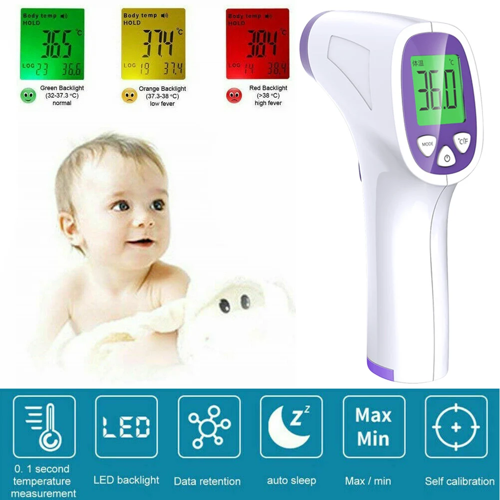 

Non-contact Forehead Infrared Thermometer Handheld Accurate Digital Thermometers for Baby Kid Adult YH-17
