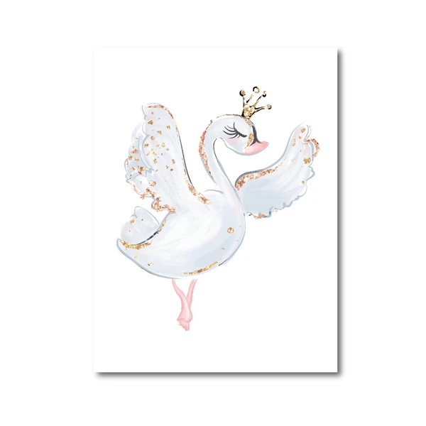 Балерина детская настенная живопись на холсте картины украшение детская балетная обувь плакаты принты для маленьких девочек Декор для дома - Цвет: PC266
