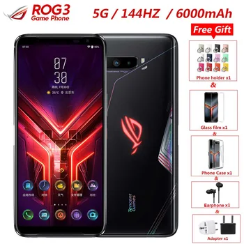 

New Asus ROG Phone 3 5G Gaming Phone 6.59 " 12GB RAM 128GB ROM Snapdragon 865/865 plus Octa Core 144Hz FHD+ 6000mAh Mobile Phone