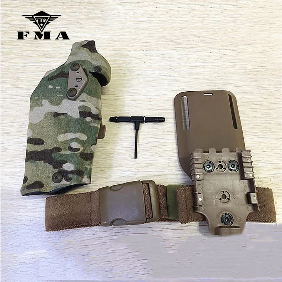 

Тактическая кобура FMA TMC, быстросъемная кобура с адаптером, набор ремней для ног, кобура подходит для Glock 17 и X300 легкого типа, бесплатная доставка