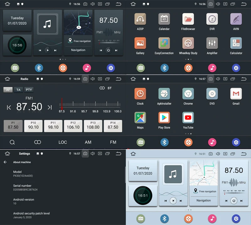 ANDROID 10.0 CAR DVD UI android10 64G 8G 128G CARPLAY AUTO