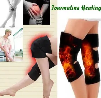 

2pcs Tourmaline Self Heating Kneepad Magnetic Therapy Knee Support Tourmaline Heating Belt Knee Massager Foot Care Tool