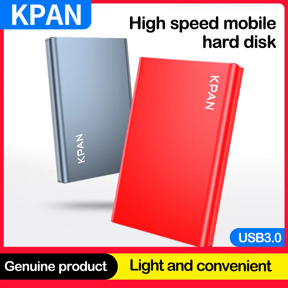 KPAN Metal thin HDD external portable hard drive Storage capacity Disco duro portátil externo for PC/Mac Include HDD bag  gift