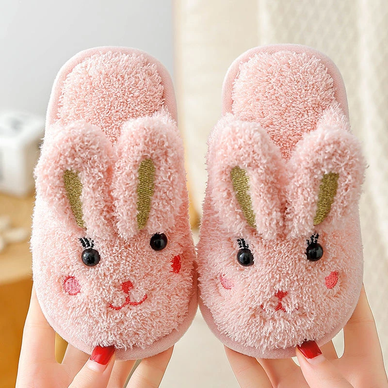 extra wide children's shoes Children's Warm Cotton Shoes Winter Kids Cute Cartoon Slippers Boys Girls Home Soft Bottom Non-slip Fashion Furry Baby Slippers children's shoes for sale