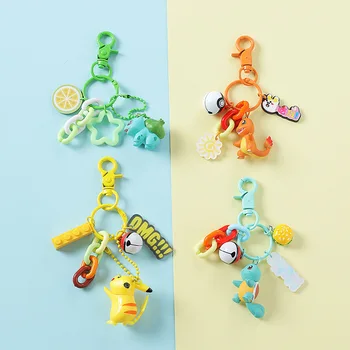 

Pokemon Adventure Keychains Pikachu Squirtle Bulbasaur Key Chain 2020 Creative Fashion Loveliness Car Pendant Key Ring